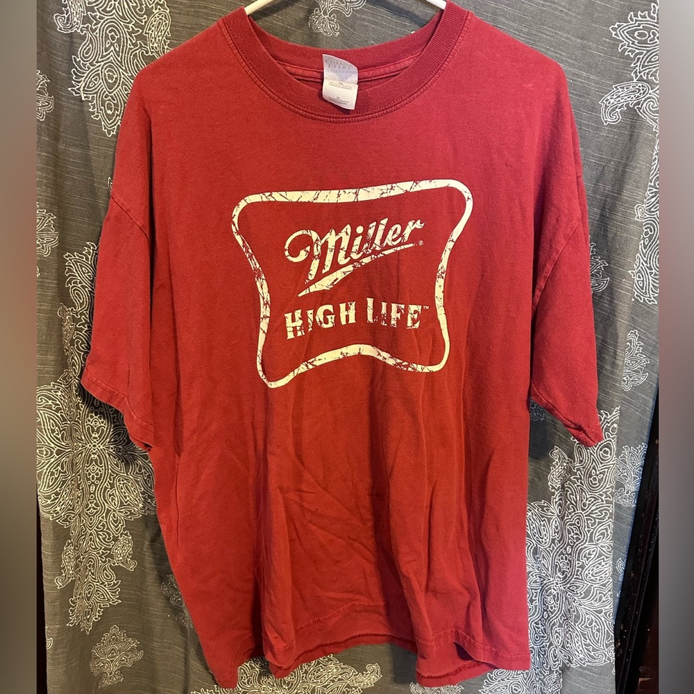 Retro miller high life tshirt.